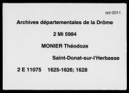 12 janvier 1625-6 janvier 1628