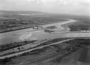 Vue aérienne des barrages de garde.