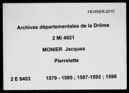 1er janvier 1579-7 novembre 1598