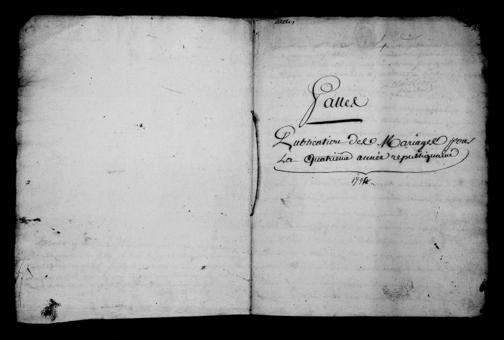 Publications de mariages (an VI-1897).