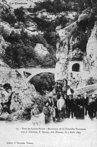 Rencurel (Isère).- Excursion de la troupe de la Comédie Française dans les gorges de la Bourne.