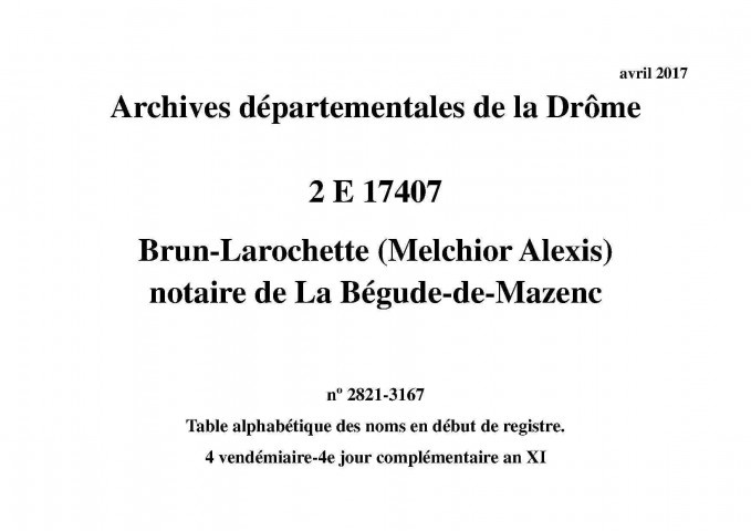 4 vendémiaire-4e jour complémentaire an XI