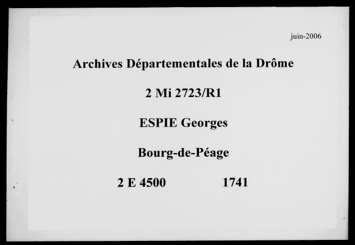 1er janvier-9 juillet 1741