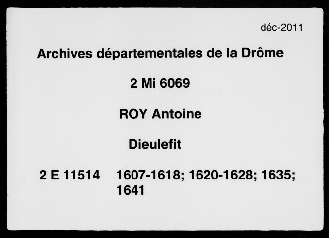 29 janvier 1607-7 juillet 1614