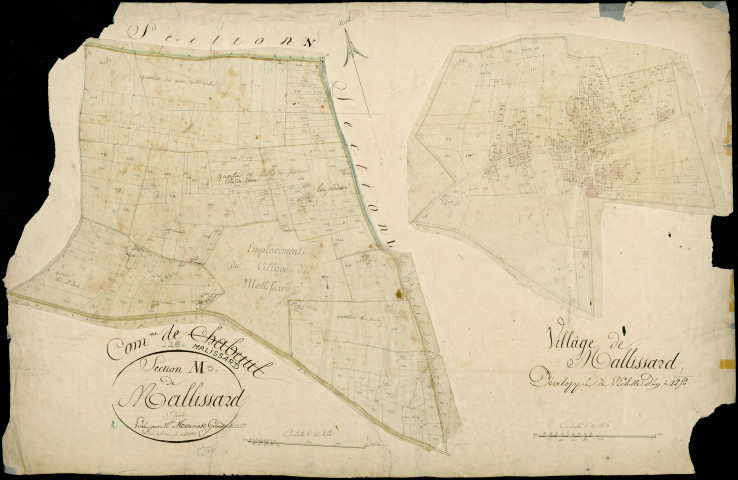 Section M3, Malissard. Village (agrandissement).