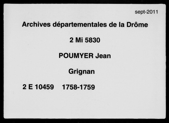 21 août 1758-14 mai 1759