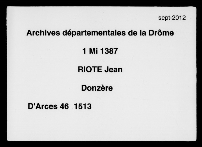 Notes brèves (10 janvier 1513).