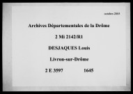 5 mars-11 septembre 1645