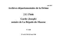 27 avril 1763-25 mai 1768