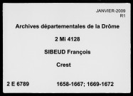 2 janvier 1658-27 novembre 1672
