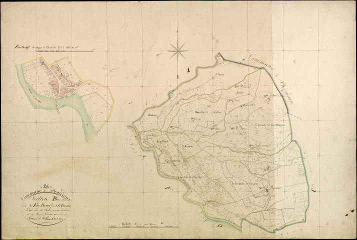 Section B, le Faubourg et la Tranche. Hameau du Faubourg (agrandissement).