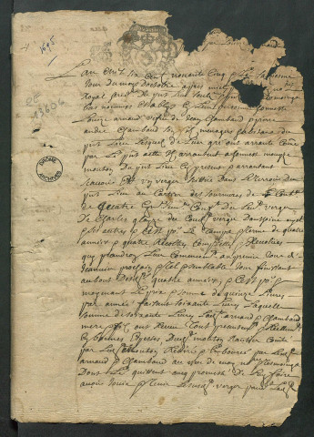 16 octobre 1695-15 février 1698