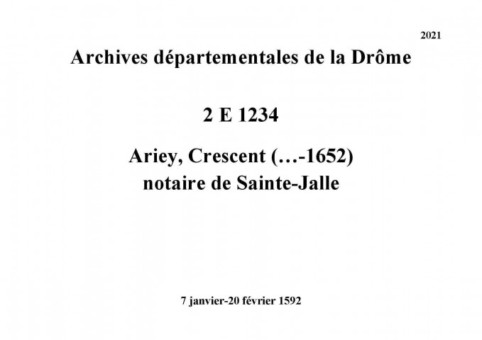 7 janvier-20 février 1592