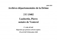 29 avril 1627-30 décembre 1628