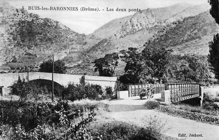 Buis-les-Baronnies.- Les deux ponts sur l'Ouvèze.
