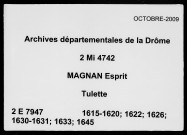 1er janvier 1615-9 décembre 1645
