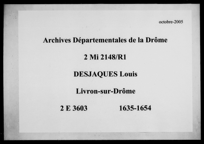 21 août 1652-28 décembre 1654