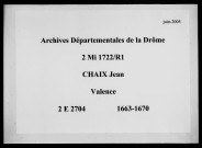 15 février 1663-18 décembre 1670