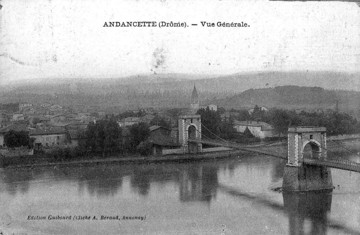 Le pont suspendu Marc Seguin sur le Rhône.