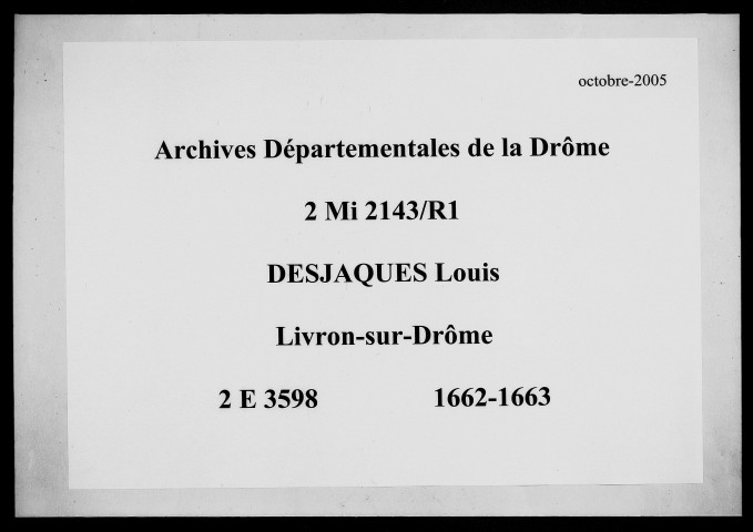 1er mai 1662-20 avril 1663