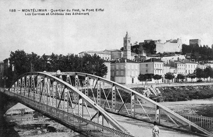 Montélimar.- Le pont Eiffel sur le Roubion.