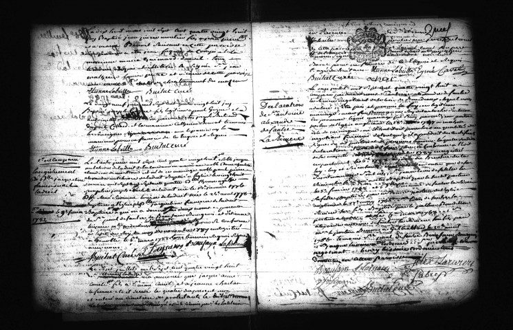 Déclarations de naissances, mariages, décès (1788).