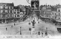 Valence.- L'actuelle avenue Pierre Sémard, les rails du tramway de la ligne Valence Crest mise en service le 5 novembre 1906.