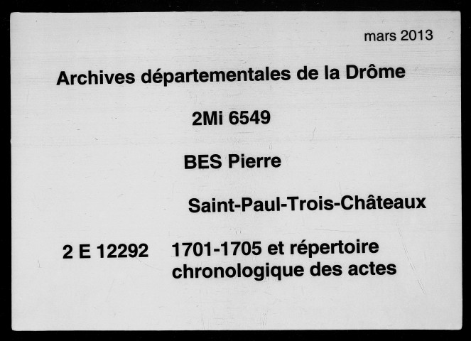 29 novembre 1701-3 août 1705