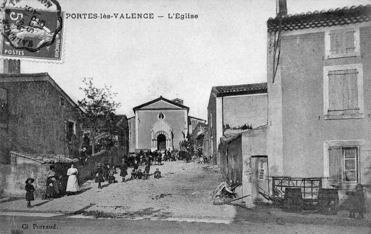 Portes-lès-Valence.- L'église rue Voltaire.