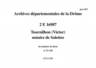 Inventaires de biens (1771-1791).