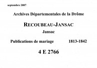 Publications de mariages (1813-1842).