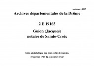 17 janvier 1719-12 septembre 1723