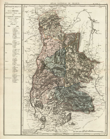 Carte du Département de la Drôme.