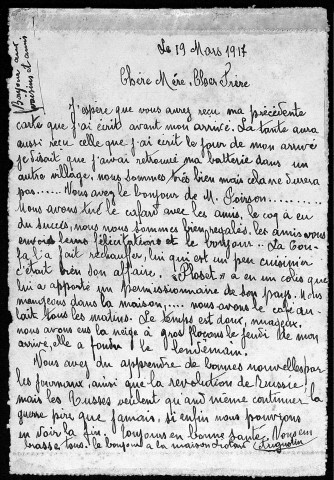 Lettres d'Augustin à sa mère et à son frère Louis.