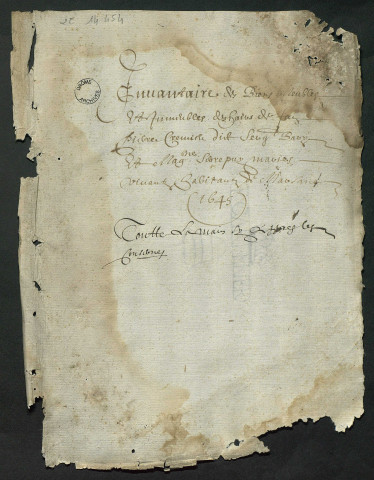 Inventaire après décès de Jean Pierre Crémieu et Madeleine Serrepuy (6 février 1645).