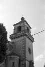 Les Granges-Gontardes. - Le clocher de l'église Saint-Joseph.