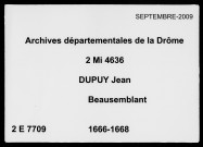 15 juin 1666-27 décembre 1668