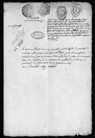 Publications de mariages (an V-1842).