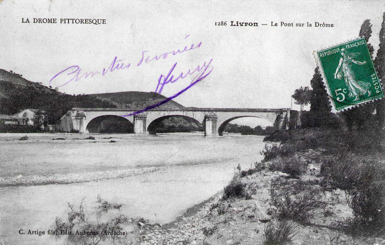 Le pont sur la Drôme.