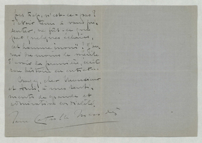 Catulle Mendès Jeanne, écrivain.