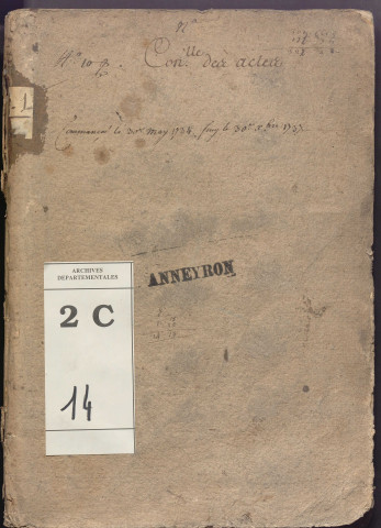 30 mai 1734-30 décembre 1737