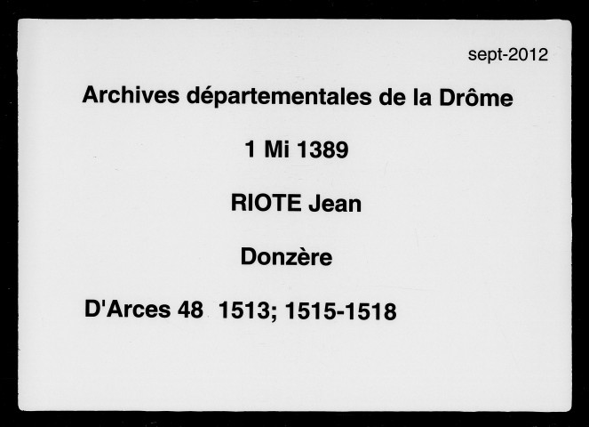 Notes brèves (1er août 1516-21 décembre 1517).