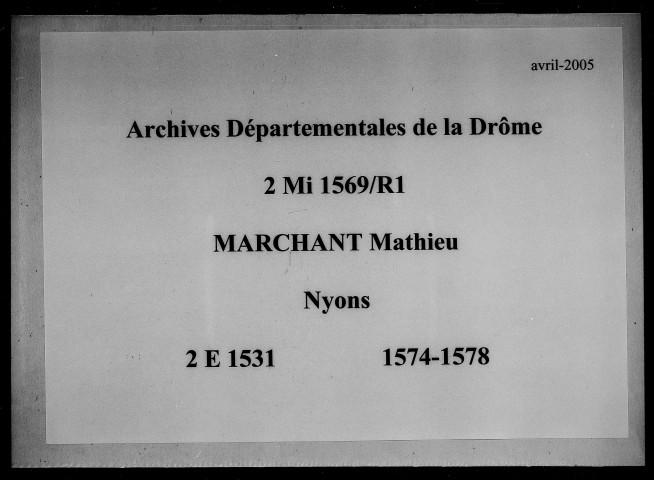 1574-15 mars 1578