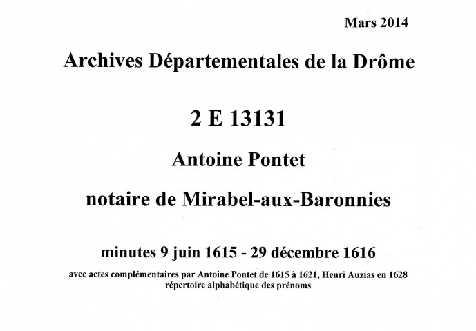 9 juin 1615-29 décembre 1616