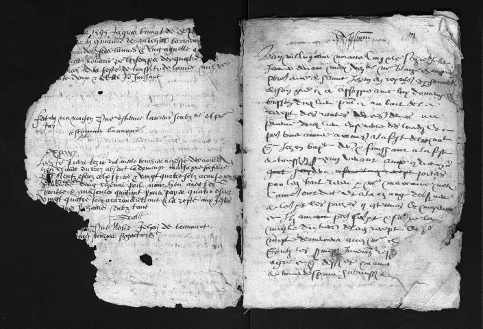 Notes brèves (12 janvier 1595-4 juillet 1576).