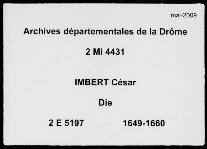 31 mai 1649-1er novembre 1660