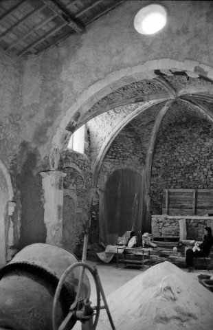 Dieulefit.- Travaux de restauration de la chapelle Saint-Pierre.