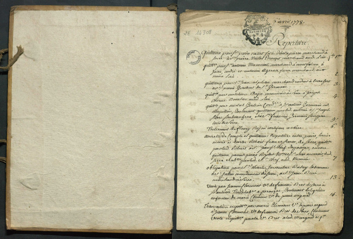 6 avril 1778-27 décembre 1779