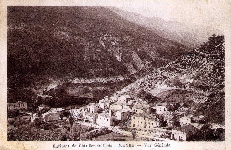 Vue générale du hameau de la Menée.