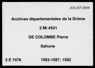 6 janvier 1583-6 novembre 1592